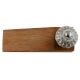 2 Pieces White Crackle Wheel Ceramic Wooden Door Stopper